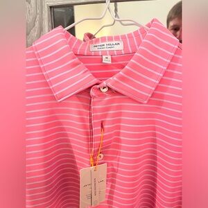 Peter Millar summer comfort polo medium NWT pink